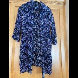 Style & Co Bold Purple 3/4 Button Up or Cover Sz 4